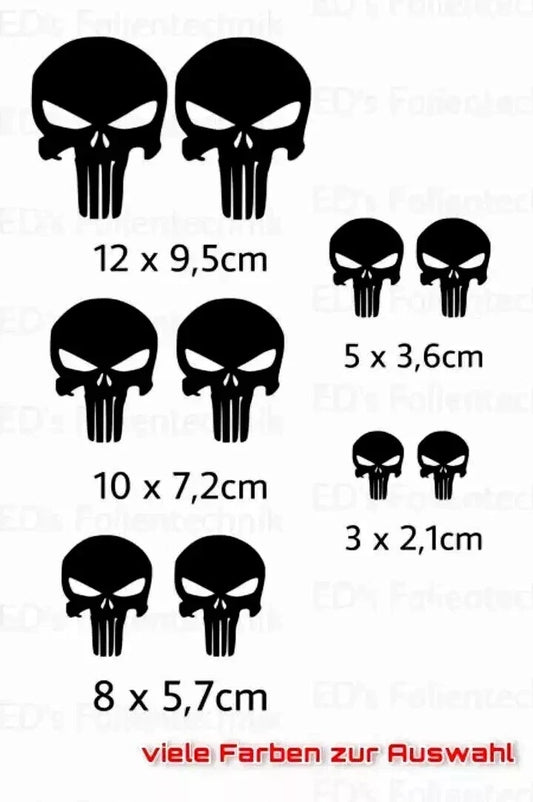 Punisher Skull Aufkleber Set #22