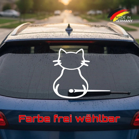 Beweglicher Katze Scheibenwischer Aufkleber #149