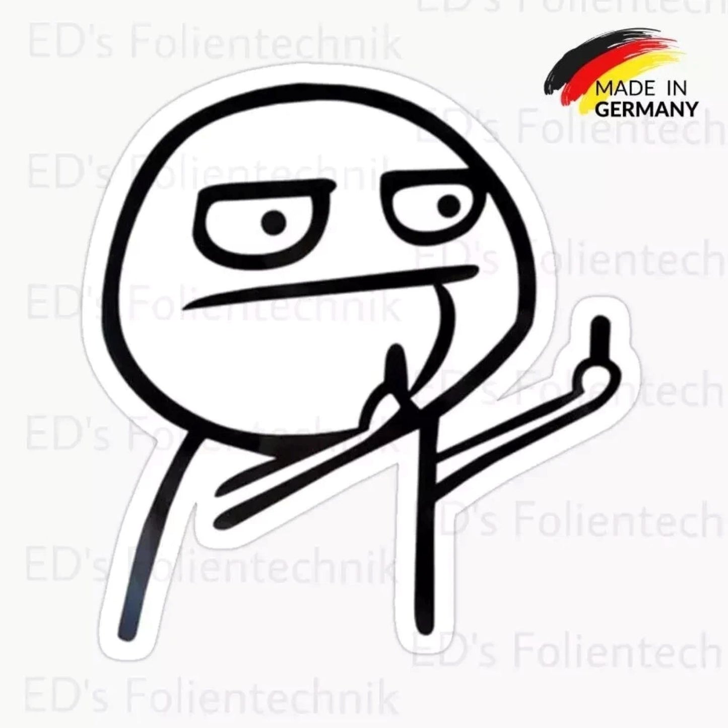 2x Mittelfinger Fuck You Aufkleber Sticker #7