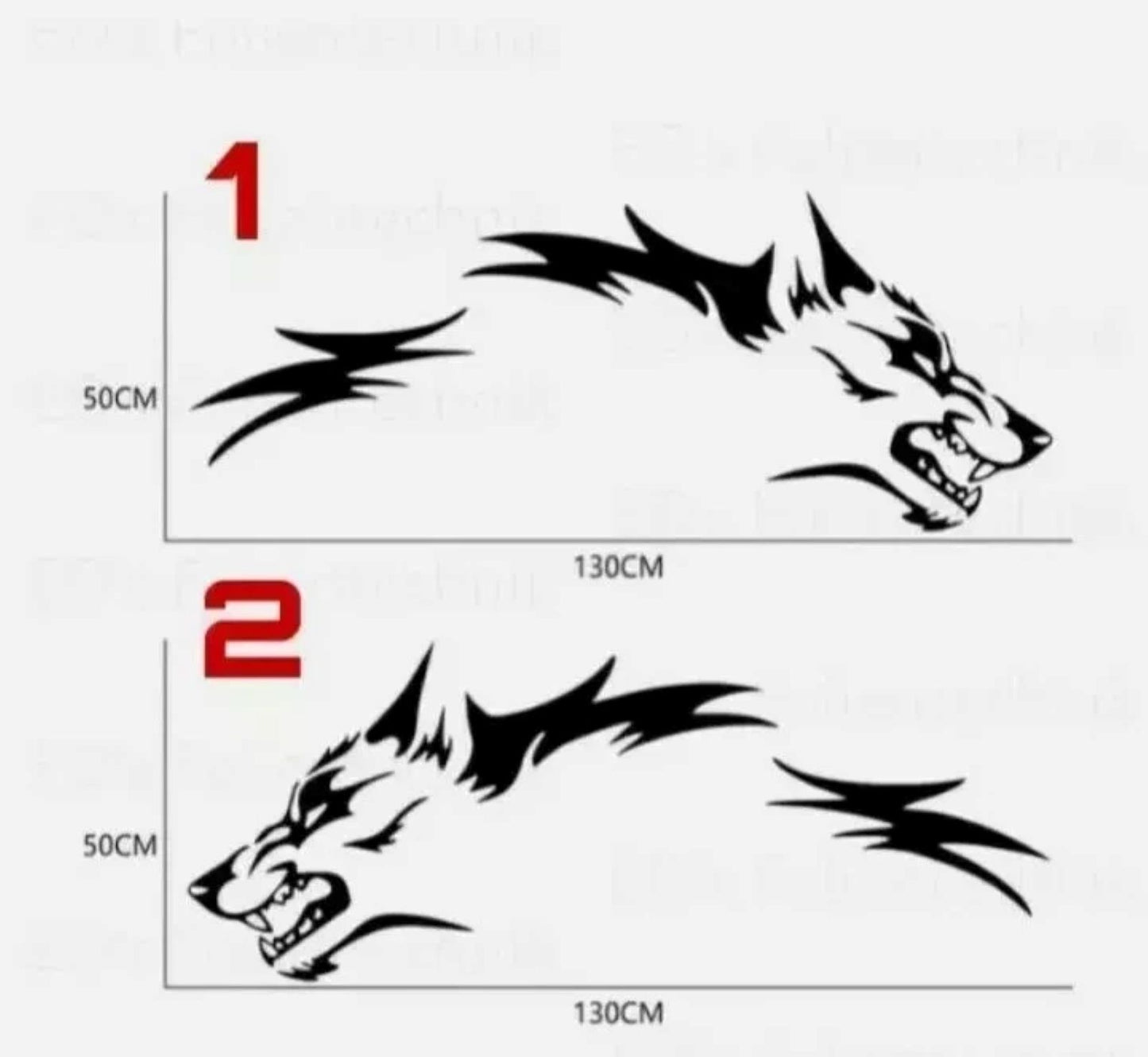 2x Wolf Auto Aufkleber Wolves 4x4 #13
