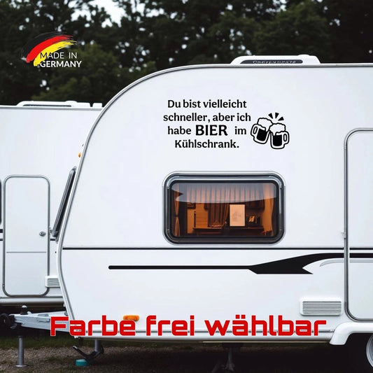 Wohnmobil Bier Spruch Aufkleber Camper & Wohnwagen Sticker #146