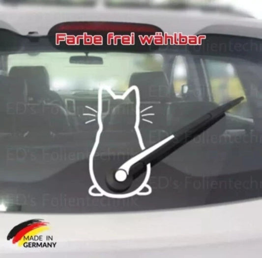 Bewegliche Katze Scheibenwischer Aufkleber #3
